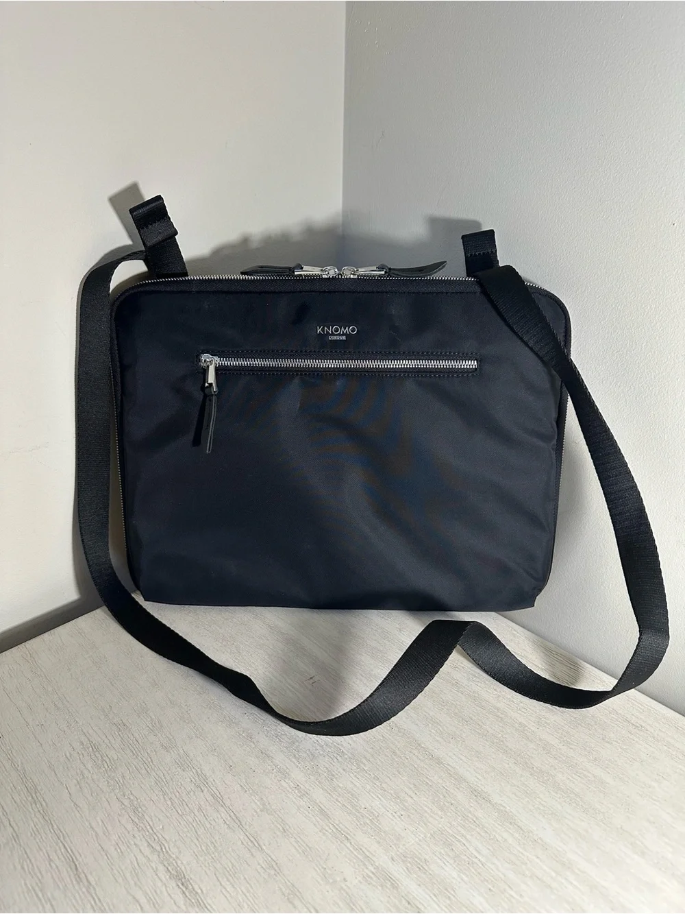 Knomo Slim Black Laptop and Document Bag